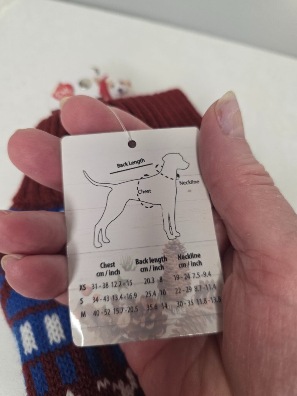 Pet Central Knitted Winter Reindeer Dog Sweater Size XS NWT - Picture 4 of 5